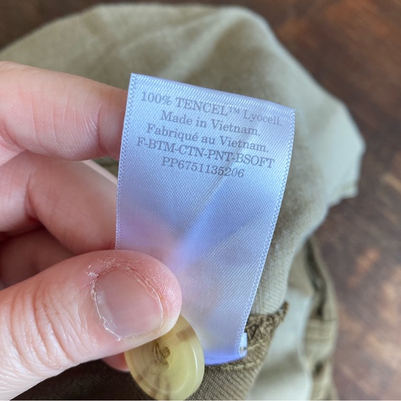 Everlane High Waisted Olive Barrel Trouser Pant - Picture 8 of 9